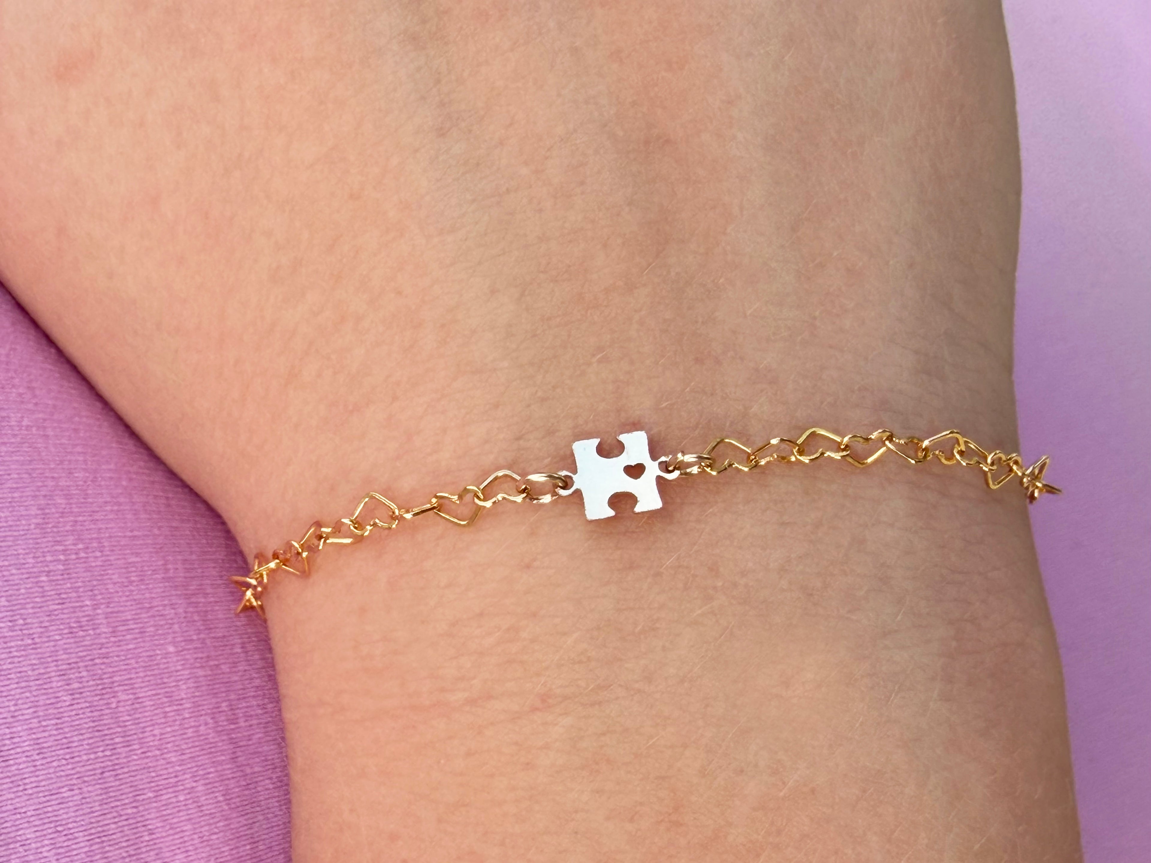 Gold-Filled Puzzle Piece Bracelet