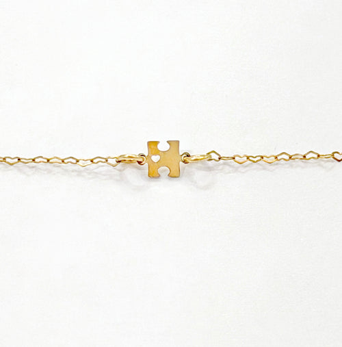 Gold-Filled Puzzle Piece Bracelet