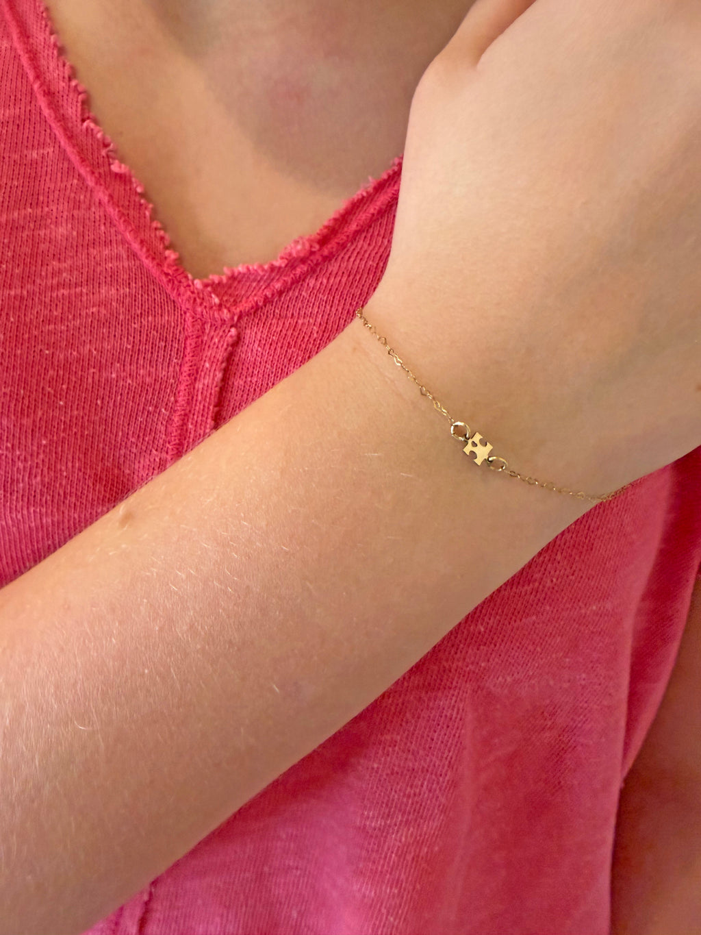 Gold-Filled Puzzle Piece Bracelet