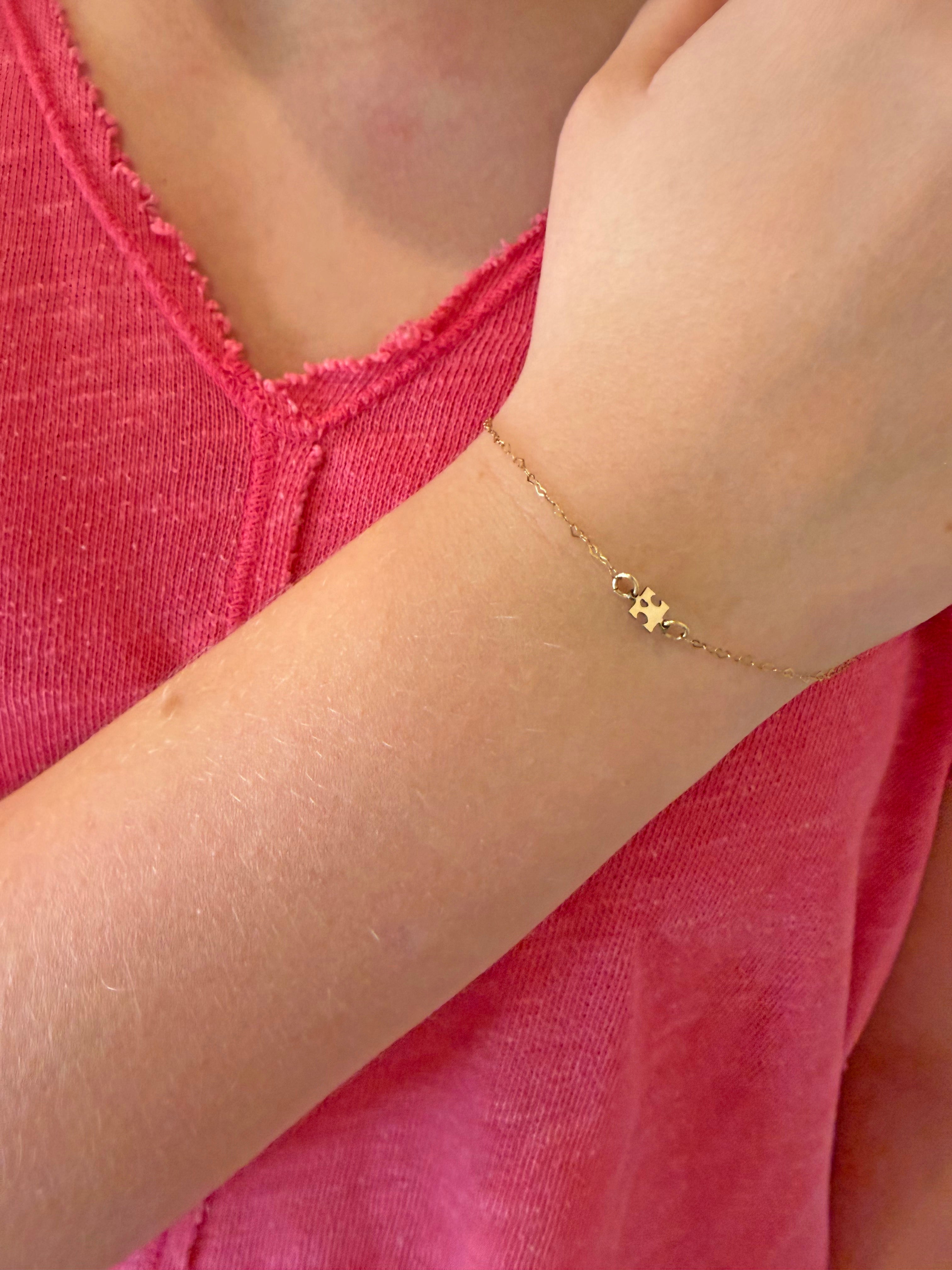 Gold-Filled Puzzle Piece Bracelet