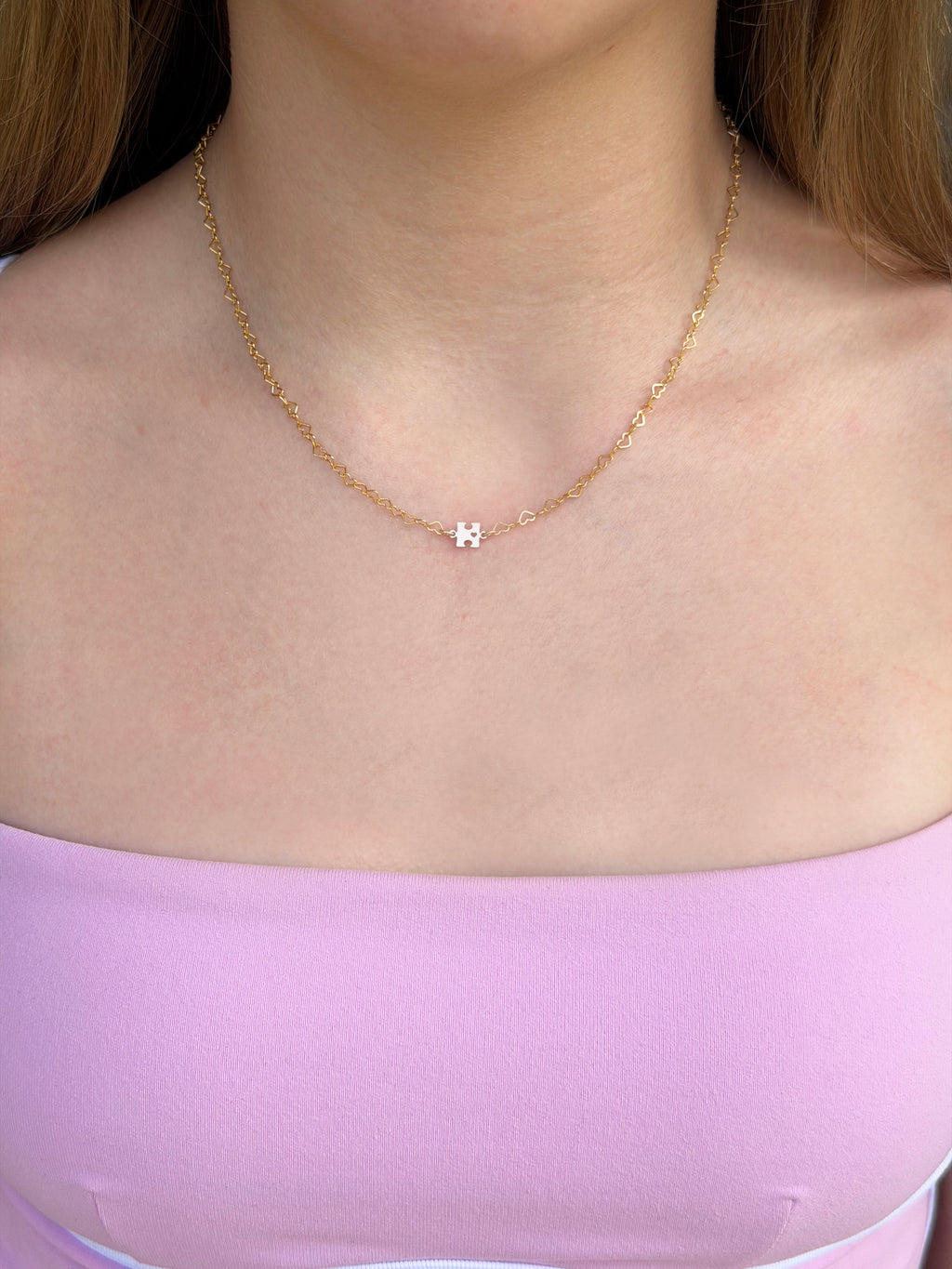 Gold-Filled Puzzle Piece Necklace