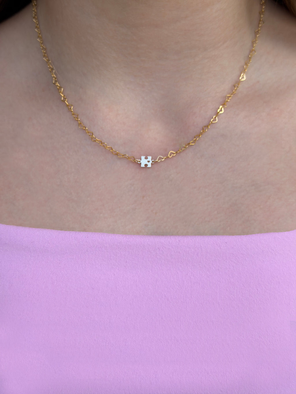 Gold-Filled Puzzle Piece Necklace