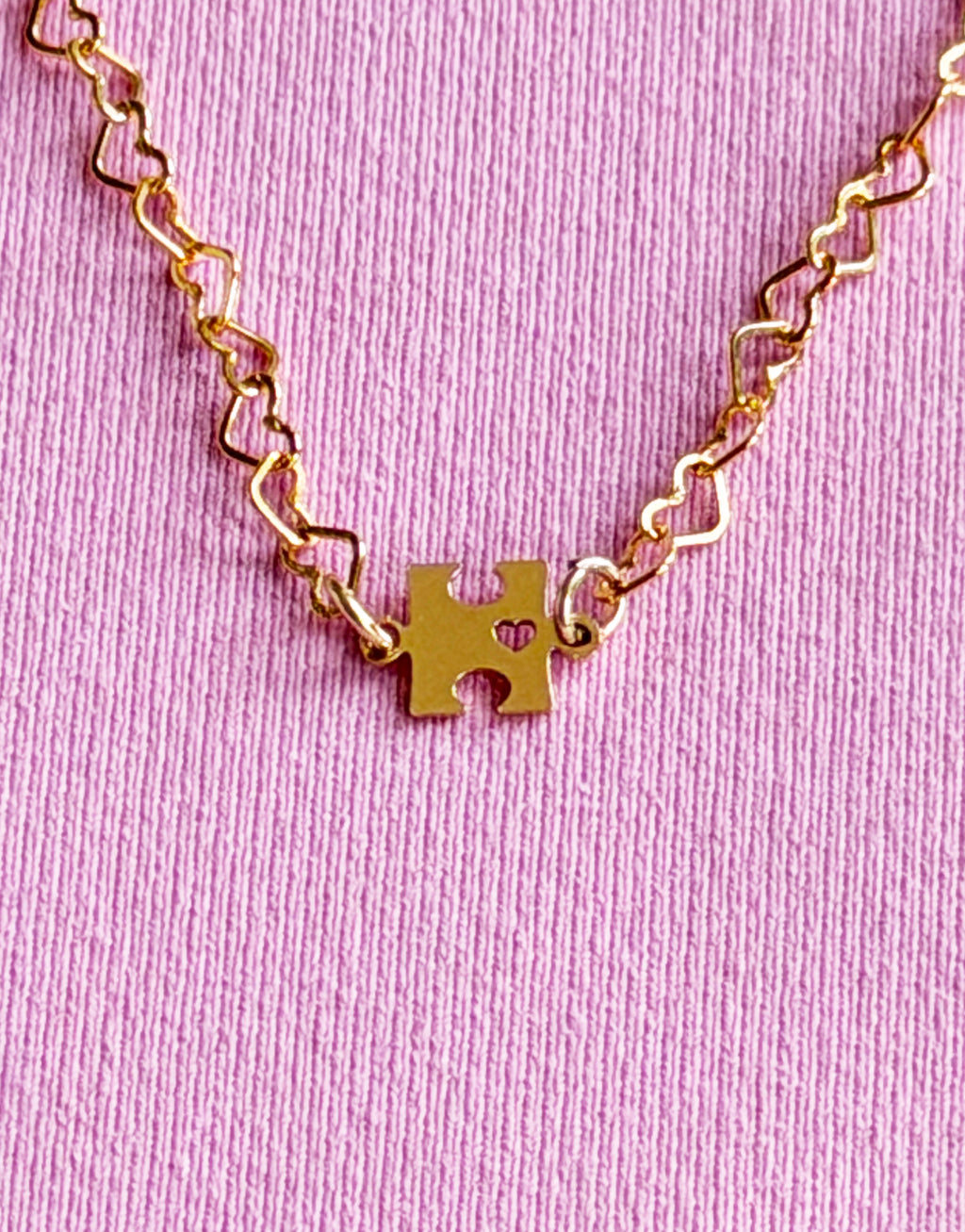 Gold-Filled Puzzle Piece Necklace
